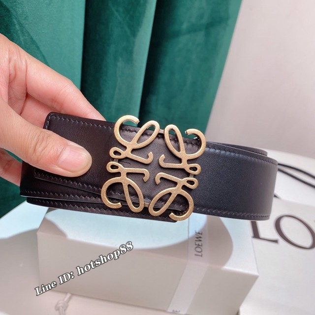 LOEWE高端爆款皮帶 羅意威Anagram圖案帶扣小牛皮腰帶  jjp2567
